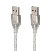 Usb Erkek-Erkek Şeffaf Kablo 5 Metre - 1