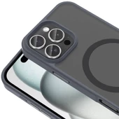 Apple iPhone 16 Pro Max Kılıf Magsafe Şarj Özellikli Mat Arka Yüzey Redclick Sio Kapak - 4