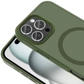 Apple iPhone 16 Pro Max Kılıf Magsafe Şarj Özellikli Mat Arka Yüzey Redclick Sio Kapak - 3