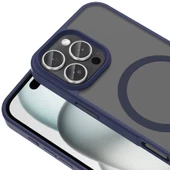 Apple iPhone 16 Pro Max Kılıf Magsafe Şarj Özellikli Mat Arka Yüzey Redclick Sio Kapak - 5