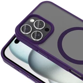 Apple iPhone 16 Pro Max Kılıf Magsafe Şarj Özellikli Mat Arka Yüzey Redclick Sio Kapak - 6