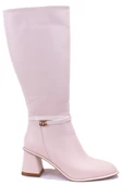 Dagoster DZA07-1032901 Bej  Klasik Topuklu  Kadın Çizme - 2