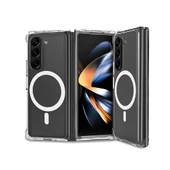 Samsung Galaxy Z Fold4 Kılıf Magsafe Özellikli Şeffaf Silikon Kapak - 1