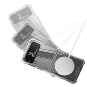 Samsung Galaxy Z Flip4 Kılıf Magsafe Özellikli Şeffaf Silikon Kapak - 4