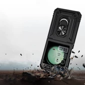 Samsung Galaxy Z Flip 6 Kılıf Yüzüklü Zırh Tank Vega - 7