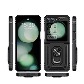 Samsung Galaxy Z Flip 6 Kılıf Yüzüklü Zırh Tank Vega - 4