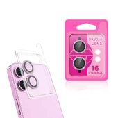 Apple iPhone 16 Plus Taşlı Kamera Lens Koruyucu Çerçeveli Koruyucu - 1