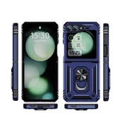 Samsung Galaxy Z Flip 6 Kılıf Yüzüklü Zırh Tank Vega - 5