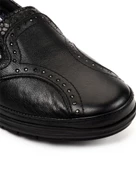 Forelli Mimoza-H 25109 Kadın Siyah Comfort Deri Casual Ayakkabı - 7