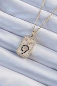 316L Çelik Zincir Altın Renk Zirkon Taşlı Minimal Papatya Figürlü Tarot Kolye - TJ-BKO9223 - 1