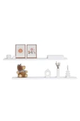 yankı-byeg İkili Beyaz Mdf Uçan Duvar Rafı Gizli Bağlantı 70 Cm - 80 Cm Kitaplık - 1