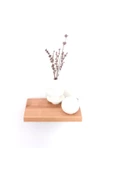 yankı-byeg 20 Cm Safir Meşe Mdf Uçan Duvar Rafı Gizli Bağlantı Çiçeklik - 1