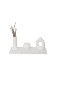 yankı-byeg 30 Cm Beyaz Mdf Uçan Duvar Rafı Gizli Bağlantı Kitaplık - 1