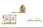 yankı-byeg 30 Cm Safir Meşe Üçlü Mdf Uçan Duvar Rafı Gizli Bağlantı Kitaplık - 1