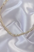 Vip Seri Pirinç Gold Renk Zirkon Taş Detaylı Serenay Kolyesi - TJ-BKO8841 - 2