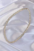 Vip Seri Pirinç Gold Renk Zirkon Taş Detaylı Serenay Kolyesi - TJ-BKO8841 - 1