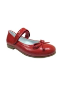 OrtopedikAL 1010 Patik Kırmızı Rugan Bıyık Fiyonk Kız Çocuk Babet Ayakkabı Içi % 100 Deri - 2