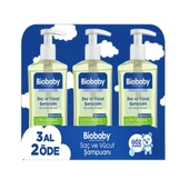 Biobaby Bebekler & Çocuklar İçin Saç ve Vücut Şampuanı 3 Al 2 Öde 3 x 500 ml - 1