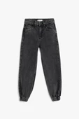 Koton Kız Çocuk Kot Pantolon Beli ve Paçası Lastikli Pamuklu - Jegging Jean - 1