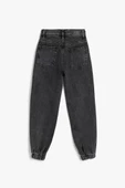 Koton Kız Çocuk Kot Pantolon Beli ve Paçası Lastikli Pamuklu - Jegging Jean - 2
