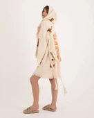 Bornoz ,Plaj Kıyafeti,Kimono , Kaftan ,Sabahlık & Leopar Desenli Kapüşonlu Kısa - 7