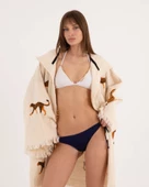 Bornoz ,Plaj Kıyafeti,Kimono , Kaftan ,Sabahlık & Leopar Desenli Kapüşonlu Kısa - 4