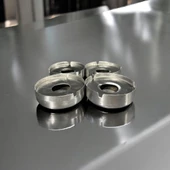 EV OFİS RESTORAN CAFE METAL KÜLLÜK KAPAKLI 4 LÜ GÜMÜŞ - 1