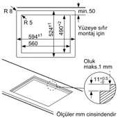 Bosch PPP6B1B90R İnci Beyazı Ankastre Ocak - 7