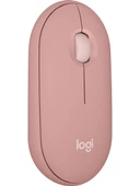 logitech M350 Pebble Sessiz Kablosuz Kompakt Mouse Pembe