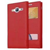 Samsung Galaxy J3 Uyumlu Pencereli Kapaklı Magnum Kılıf thumbnail 3