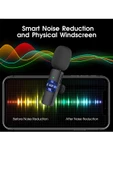 The Wlue Type-C Girişli Telefon Uyumlu Kablosuz Mikrofon Bluetooth Röportaj  - Yayıncı - Yaka Mikrofonu - 7