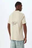 Koton Slogan Baskılı Tişört Bisiklet Yaka Kısa Kollu Pamuklu - 4