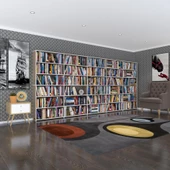 Kenzlife kitaplık süper ga crd 180*400*19 6 katlı 5 bölme çift bölme opsiyonlu ofis mutfak banyo dolabı arkalıksız thumbnail 1