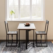 Eportatif Katlanır Mutfak Masa Sandalye Takımı Füme 1448 thumbnail 4