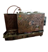 3 Demlikli Bakır Tam Otomatik Çay Kazanı Bayrak Model Elektrik+ Tüplü Çay Ocağı Çay Semaveri Çay Makinesi Safir Çay Kazanları thumbnail 2