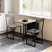 Eportatif Katlanır Mutfak Masa Sandalye Takımı Füme 1448 thumbnail 1