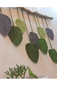 Duvar Süsü El Işçiliği Yaprak Desenli Makrome - 1