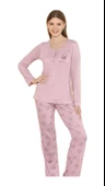 Alperi 790-06 Kadın Yuvarlak Yaka Uzun Kol Pijama Takım - 3