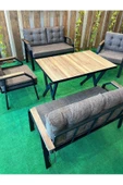 Kavacık 2+2+1+1 + Masa Kahverengi Renk Balkon, Bahçe Mobilyası, Masalı Mutfak Takımı - 1