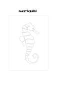 Beyaz Deniz Atı Desenli Araç Sticker 21x29 cm, Oto Sticker, Araba Sticker - 3