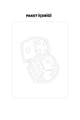 Beyaz İkili Zar Araç Sticker 21x29 cm, Oto Sticker, Araba Sticker - 3