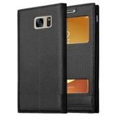 Samsung Galaxy S7 Uyumlu Pencereli Kapaklı Magnum Kılıf thumbnail 1