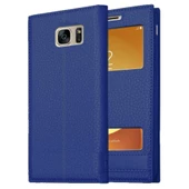 Samsung Galaxy S7 Uyumlu Pencereli Kapaklı Magnum Kılıf thumbnail 8