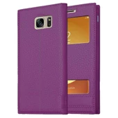 Samsung Galaxy S7 Uyumlu Pencereli Kapaklı Magnum Kılıf thumbnail 2