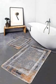 Halı Atölyesi Renkli Doğal Pamuklu 2'li Banyo&Mutfak Paspas Seti 60x100 50x60 Cm - 1