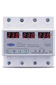 Tomzn Voltaj Koruma Rölesi Yıldırım Koruyucu Röle 220V 63A 3 Fazlı - Ev Tipi Trifaz - 1