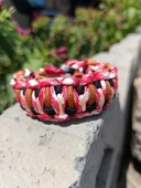 SELANOGLUDESİGN - Koyu renk ağırlıklı paracord bileklik- Ayarlanabilir tasarım - 4