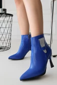Halina Mavi Cilt Topuklu Bot thumbnail 1
