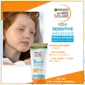 Garnier Ambre Solaire Sensitive Advanced Çocuk Hipoalerjenik Güneş Koruyucu Süt Spf50+ 175Ml thumbnail 2