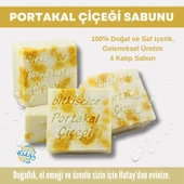 Bitkiselce Saf ve doğal içeriklerle Portakal Çiçeği Sabunu  450 gr (4 Kalıp) - 1